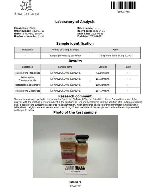 STROMUSC SU400 lab tests