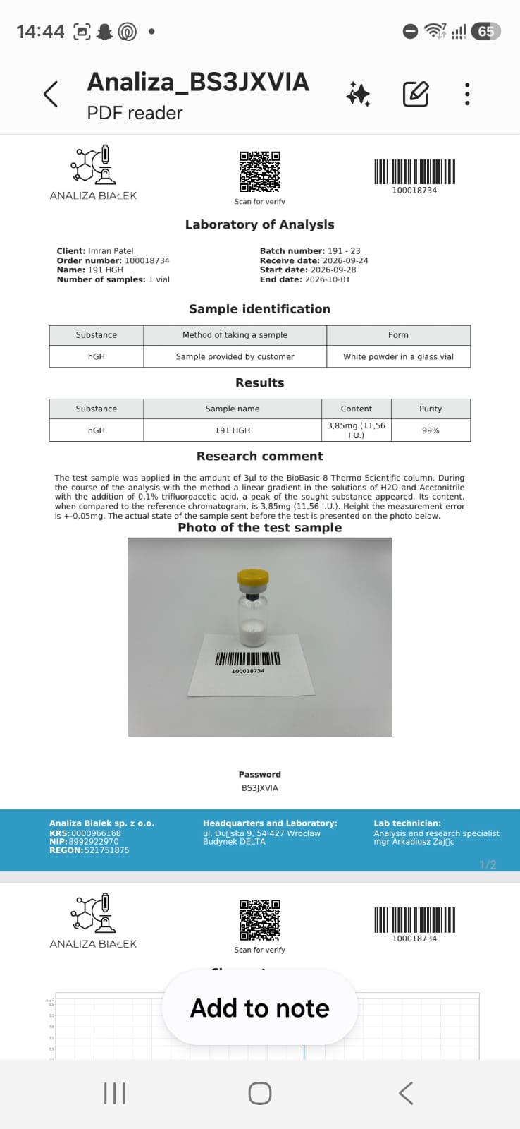 Strongtropin Recombinant Human Growth Hormone (HGH) - Image 5
