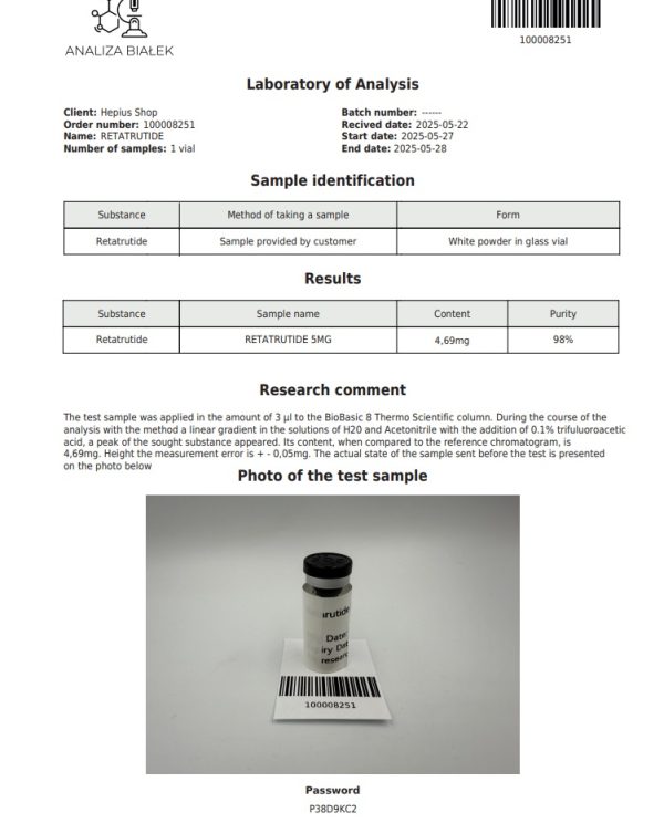 STROMUSM RETATRUTIDE lab tests
