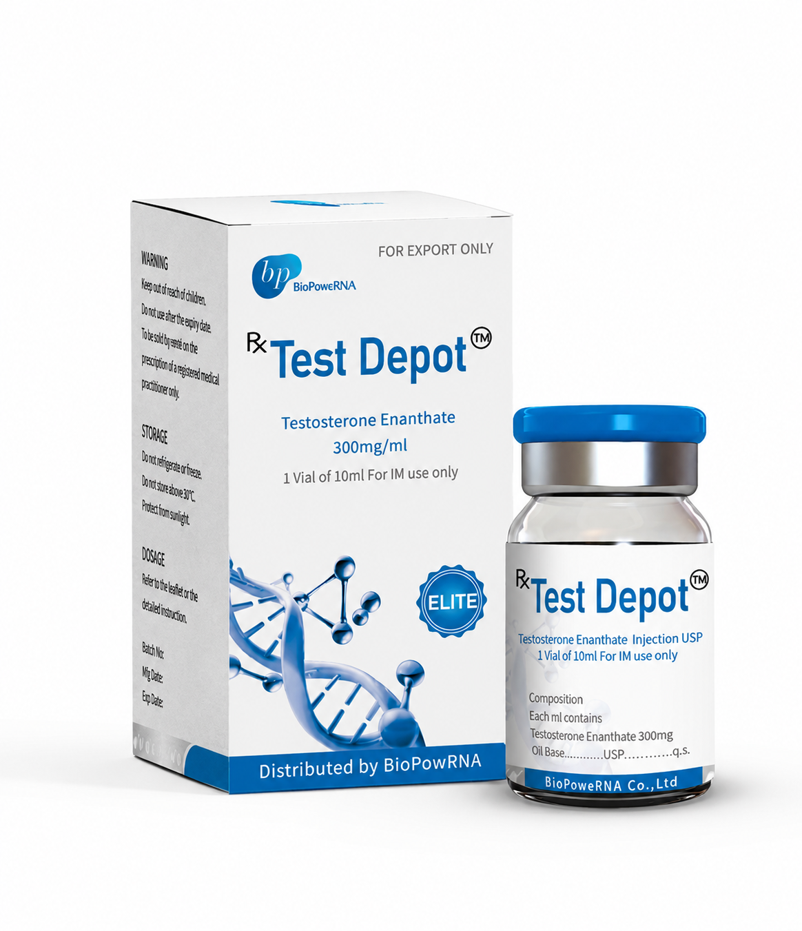 Testosterone Enanthate, BioPoweRNA Testosterone, Test E 250, Test E 300, long-acting testosterone, hormone support, muscle growth, performance enhancement.