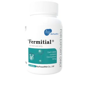 fermitial, clomiphene, clomiphene 50mg, clomiphene tablets, clomid, clomid 50mg, SERM, selective estrogen receptor modulator, fertility medication, LH, FSH, testosterone support, hormone support, post cycle therapy, PCT, oral tablets, BioPowerRNA, Fermitial BioPowerRNA